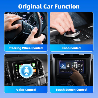 2 in 1 Wired to Wireless Car CarPlay Adapter Android Auto AI Box Plug & Used for OEM Wired CarPlay AA Navigation System