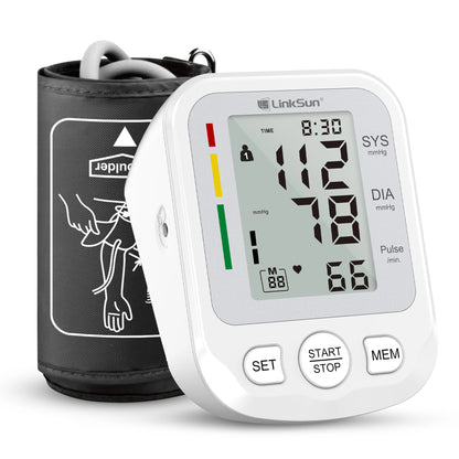 LinkSun Blood Pressure Monitor 2005 Tensiometer Upper Arm Automatic Digital BP Measuring Device Blood Pressure Guage Kit 2005-1