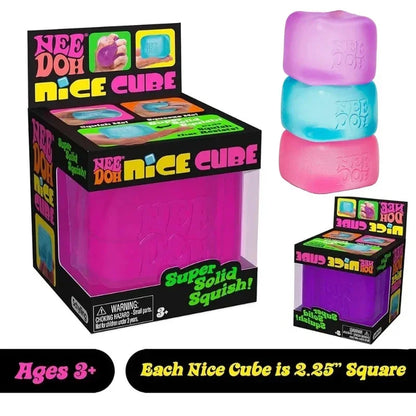 Nee Doh Nice Cube Sensory Stress Reliever Fidget Tool for Anxiety & Focus Desk Sensory Cube for Adults & Kids