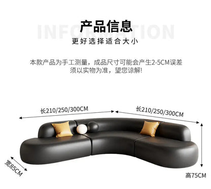 Italian Minimalist Office Sofa Modern High-end Living Room Corner L-shaped Reception Sofa Guest Area Office Furniture FYOS