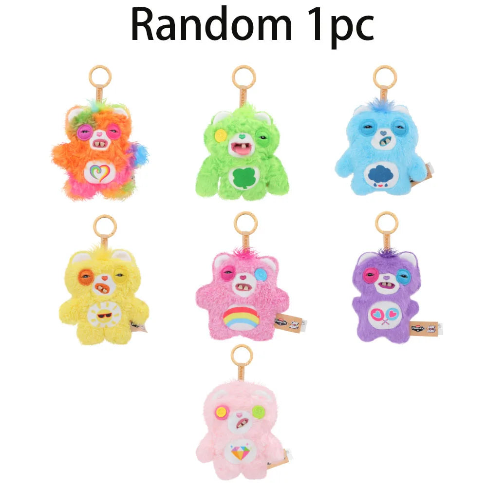Fuggler Alley Cats Care-Bears Fugg Plush Toys Nuggets Keychain Funny Ugly Tooth Monster Bag Charm Dolls Backpack Decor Bagged