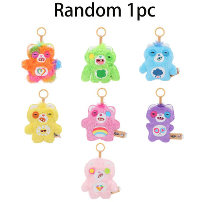 Fuggler Alley Cats Care-Bears Fugg Plush Toys Nuggets Keychain Funny Ugly Tooth Monster Bag Charm Dolls Backpack Decor Bagged