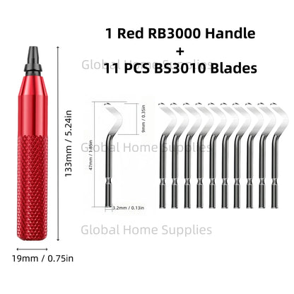 Deburring Tool RB3000 with 1 or 11 High Speed Steel Swivel Blades BS1010 BS1018 BK3010 BS3010 360 Degree Rotary Head Burr Remove
