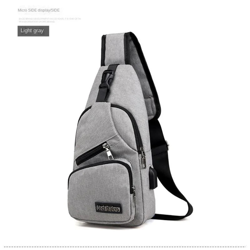 Chest Bag Men's One Shoulder Crossbody Bag Large Capacity Outdoor Sports Leisure Fashion Small Shoulder Bag Backpack Men's