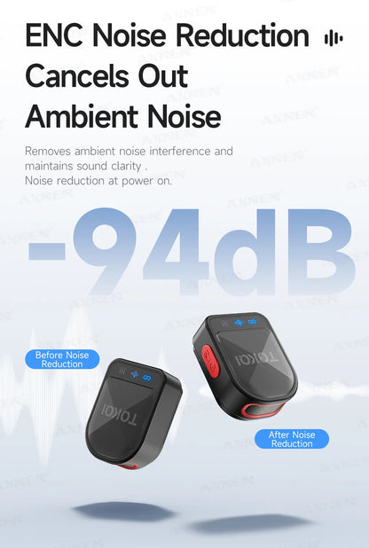 AXNEN Wireless Mini Lapel Microphone Bluetooth Magnetic Attraction Noise Reduction Card for Mobile Phone Live Broadcast Gaming