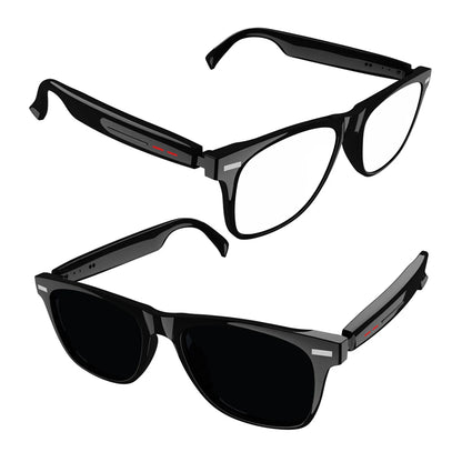 Smart Glasses AI Voice Assistant Outdoor Sport Glasses with Camera Remote Shooting Open Ear Sound Mic & Speakers for Women Men
