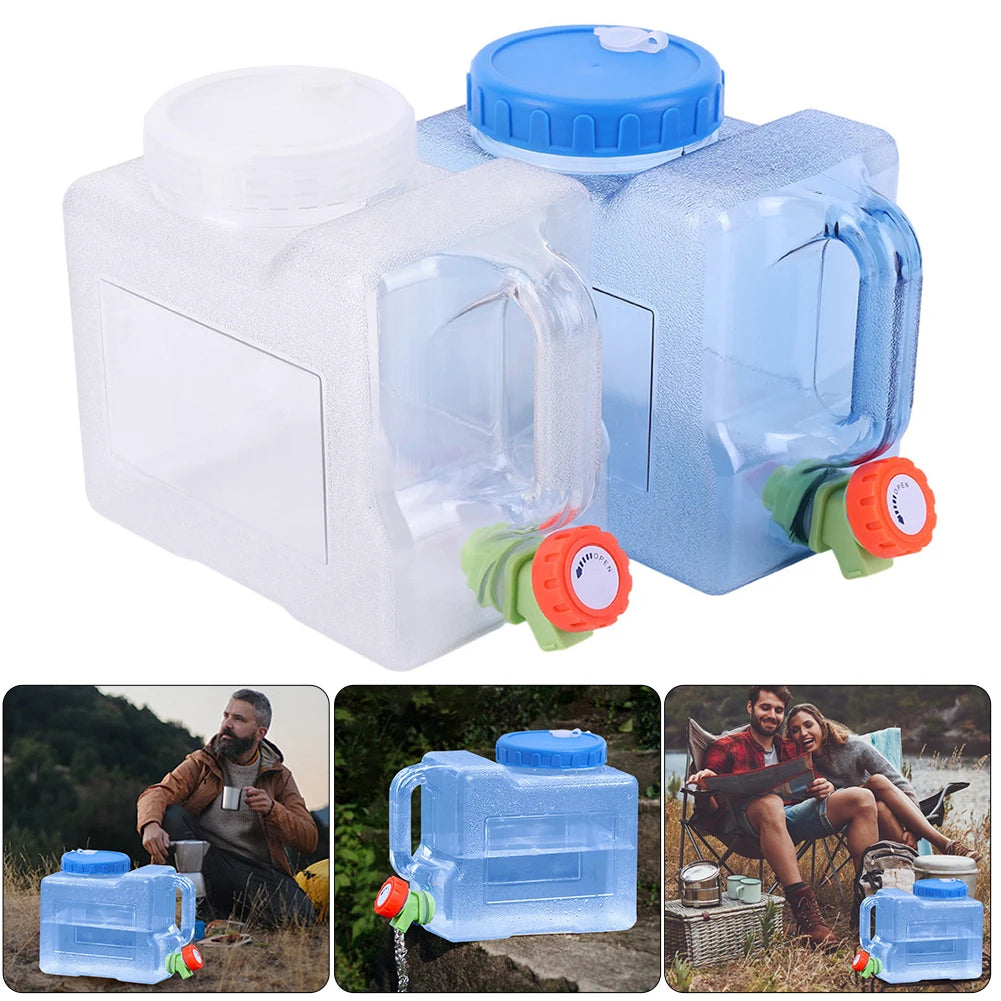 15-3L Portable Water Container with Spigot Water Storage Carrier Water Storage Container for Outdoor Camping Picnic Water Bottle
