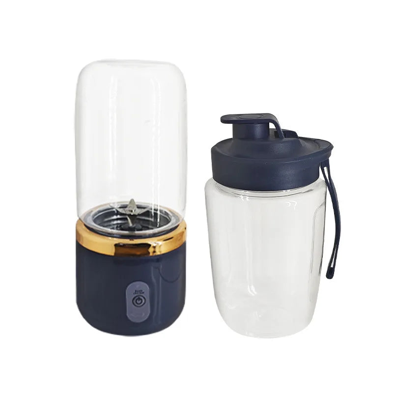 2-Cup Electric Juice Blender Mini Wireless Portable Home USB Rechargeable 6-Blade Gift Juice Cup Multifunctional Juicer