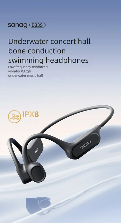 Sanag Bone Conduction Bluetooth Earphone 32GB Memory IPX8 Swimming Headphones Flash-sale Wireless Headset MP3 Earbuds