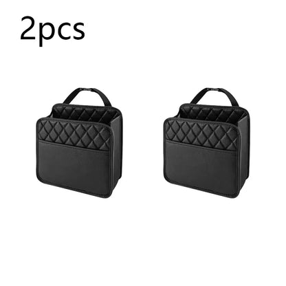 Storage and organization multifunctional car seat storage bag leather car storage bag garbage bag suitable for most car models