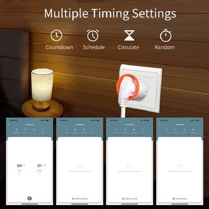 Tuya Zigbee EU Plug 16A Smart Home Voice Control Energy Monitoring Child Lock Schedule Timer Power Socket for Alexa Google Home