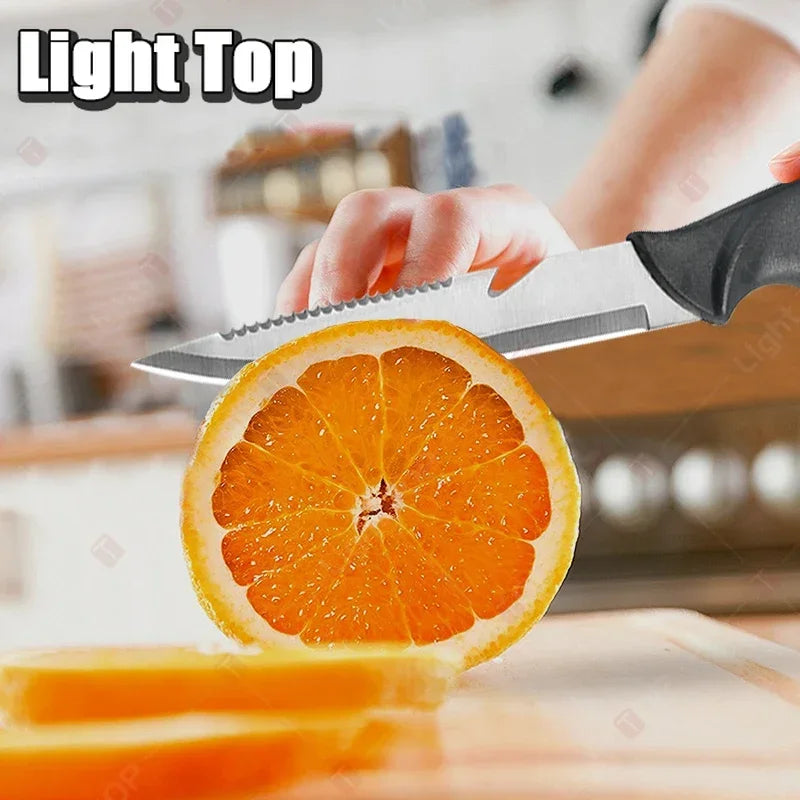 WXCOO Multifunctional Sharp Fish Boning Knife Chef with Cover Stainless Steel Fish Fillet Knife Fruit Slicing Utility Knife