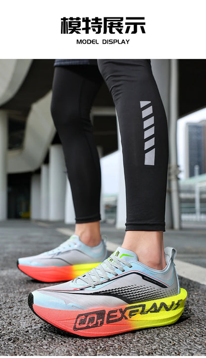 Men Running Shoes Carbon Board Marathon Speciality Sports Breathable Lightweight Women's Comfortable Athletic Sneakers