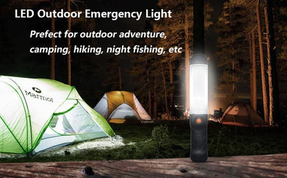 LED Handheld Flashlight Work Light USB Rechargeable Strong Light Lantern Torch Work Lamp with Magnet Hook Workshop Repair Lights
