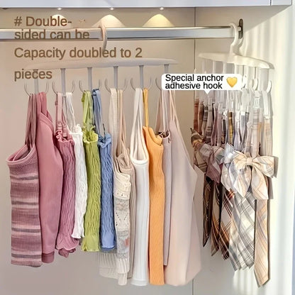 12-Hook Rotating Hanger – Space-Saving Closet Organizer for Ties, Belts, Underwear, Skirts | Portable Home & Dorm Storage 2030