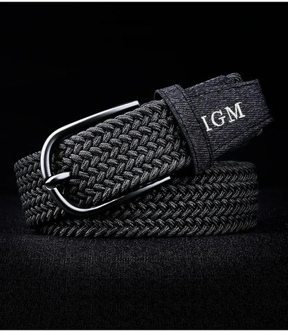 Men Belt Braided Elastic Belt for Men Stretchy Woven Canvas Fashion Belt for Versatile Jeans and Pants