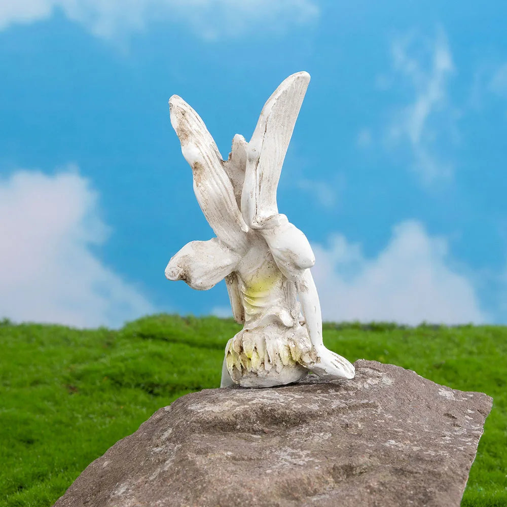 Flower Fairy Statue Ornament Figurines With Wings Outdoor Garden Resin Craft Landscaping Yard Decoration Fast Delivery