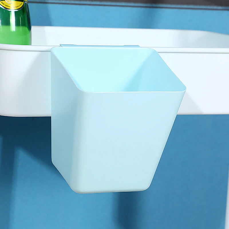 Plastic Hanging Storage Buckets For Trolley Portable Bedside Hanging Basket Household Back-mounted Kitchen Hanging Basket