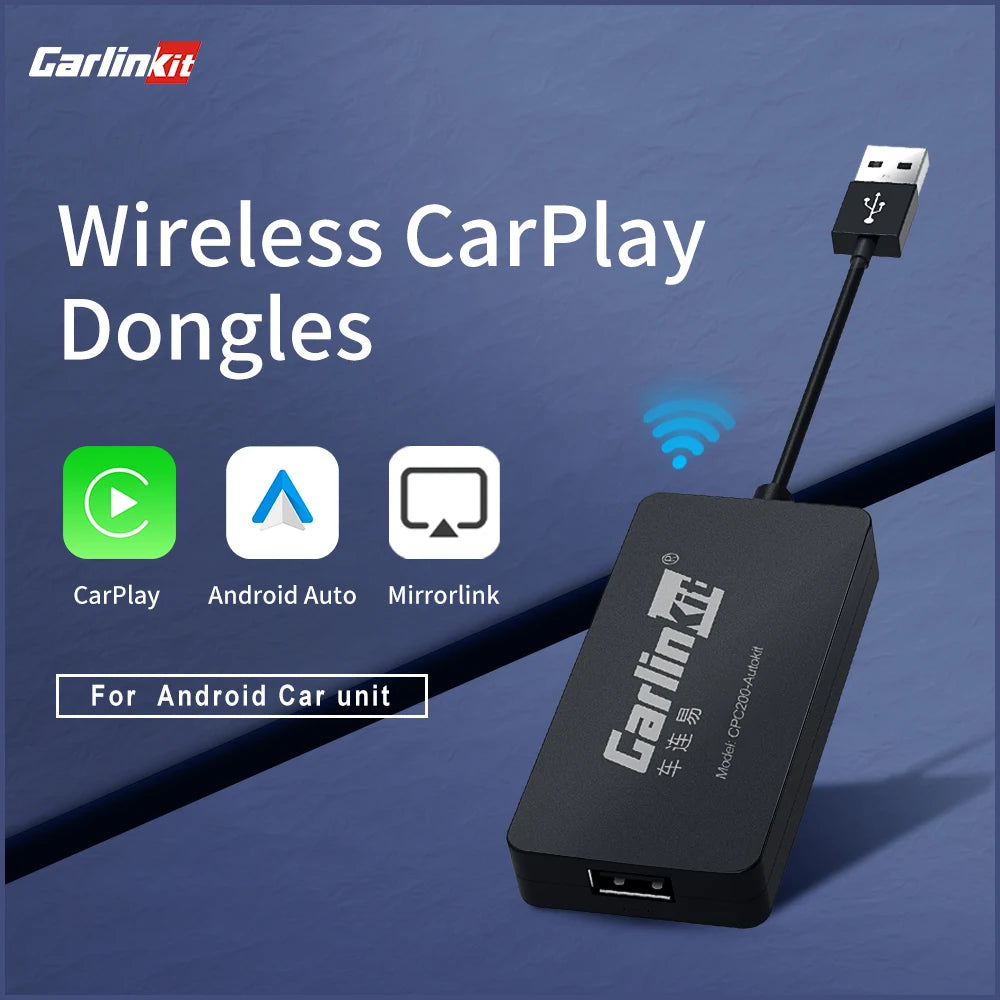 CarlinKit USB Wired/Wireless CarPlay Adapter Wireless Android Auto AI Box Mirrorlink Bluetooth Auto Connect For Android Car Radio For Youtube Netflix Google Map Android Aftermarket Car Screen
