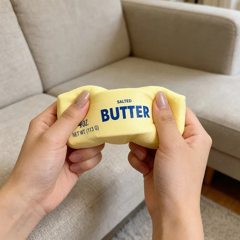 Cute Butter Stick Squishy Squeeze Fidget Toy Slow Rising Soft Sensory Stress Emotion Relief Hand Calm Toy Anti-Stress Plaything