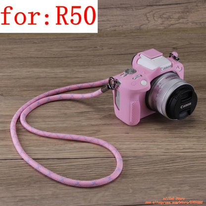 for Canon EOS-R100 Camera Soft Case R50 Silicone shell protective cover Prevent scratching the camera bag One shoulder neck bag