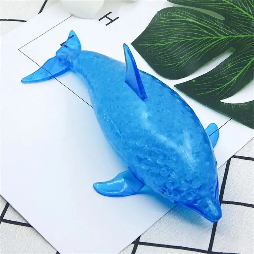 Durable TPR Shark Stress Balls Blue Soft Stretchy Stress Squish Ball Stretchy Dolphin Squeeze Ball Adults