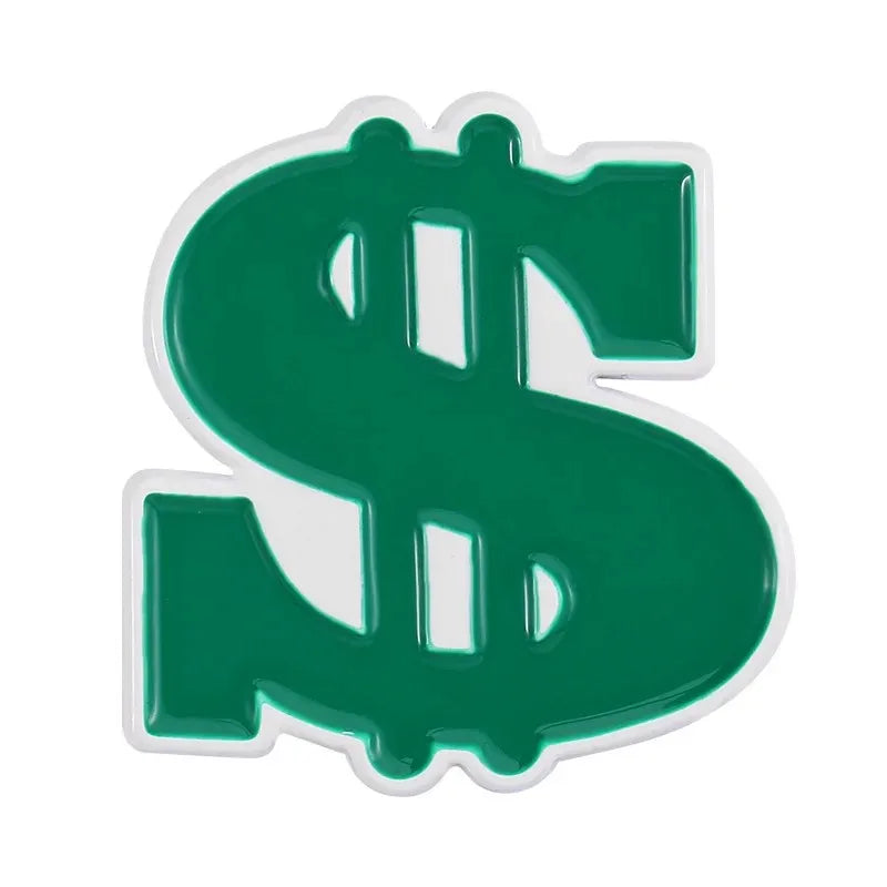 Creative US Dollar Money Enamel Pins Collection Cartoon Banknote Get Rich Brooch Backpack Lapel Metal Badge Fun Jewelry for Gift