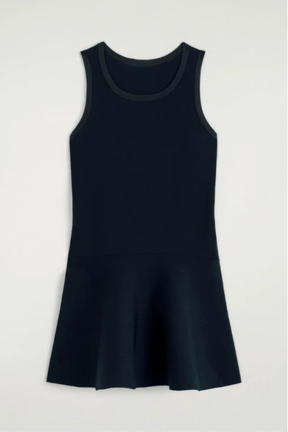 XIMIAN APPAREL 2026 YAZHIMEI Traf Cos Spring New Style of Women's Casual Standard Style Black A-Line Knitted Mini Dress