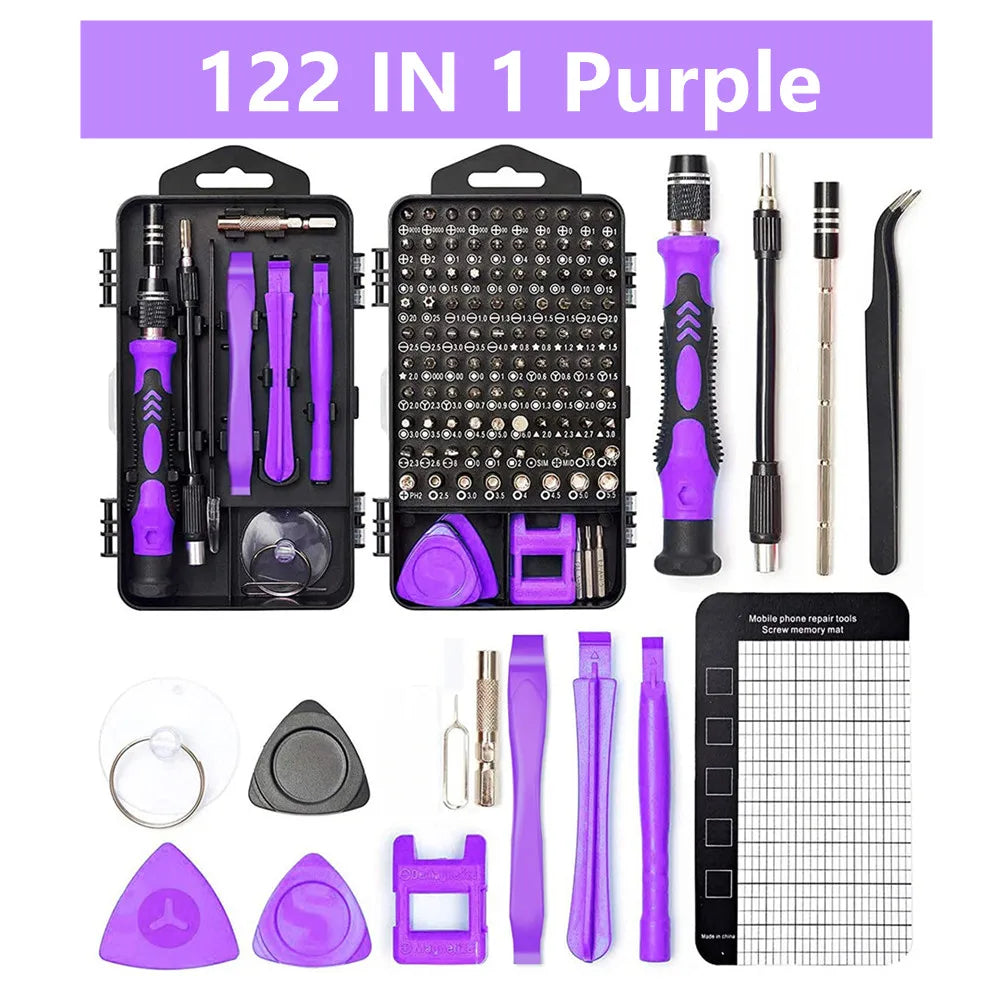 115/122/160 In 1 Precision Screwdriver Sets, Computer Repair Kit with Mini Wrench and Screw Remover,For Tablets,Watches,Iphones