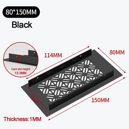 Aluminum Alloy Vents Cover Rectangle Louver Air Vent Decor 50/80mm Wide Breathable Mesh Hole Ornaments