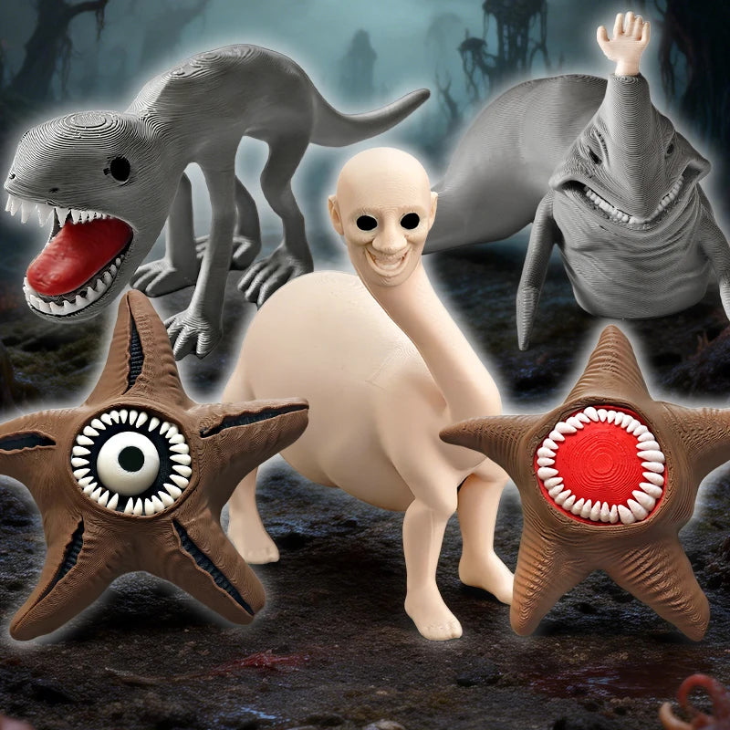 Bloop Sea Monster 3D Printed Flexible Articulated Fidget Toy – Sea Eater Deep Sea Creature Collectible Stress Relief Desk Toy