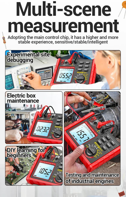 ANENG MH15 Digital Megohmmeter 1000V High Voltage Insulation Test 2000MΩ High Resistance Measurement Electrical Testing Artifact