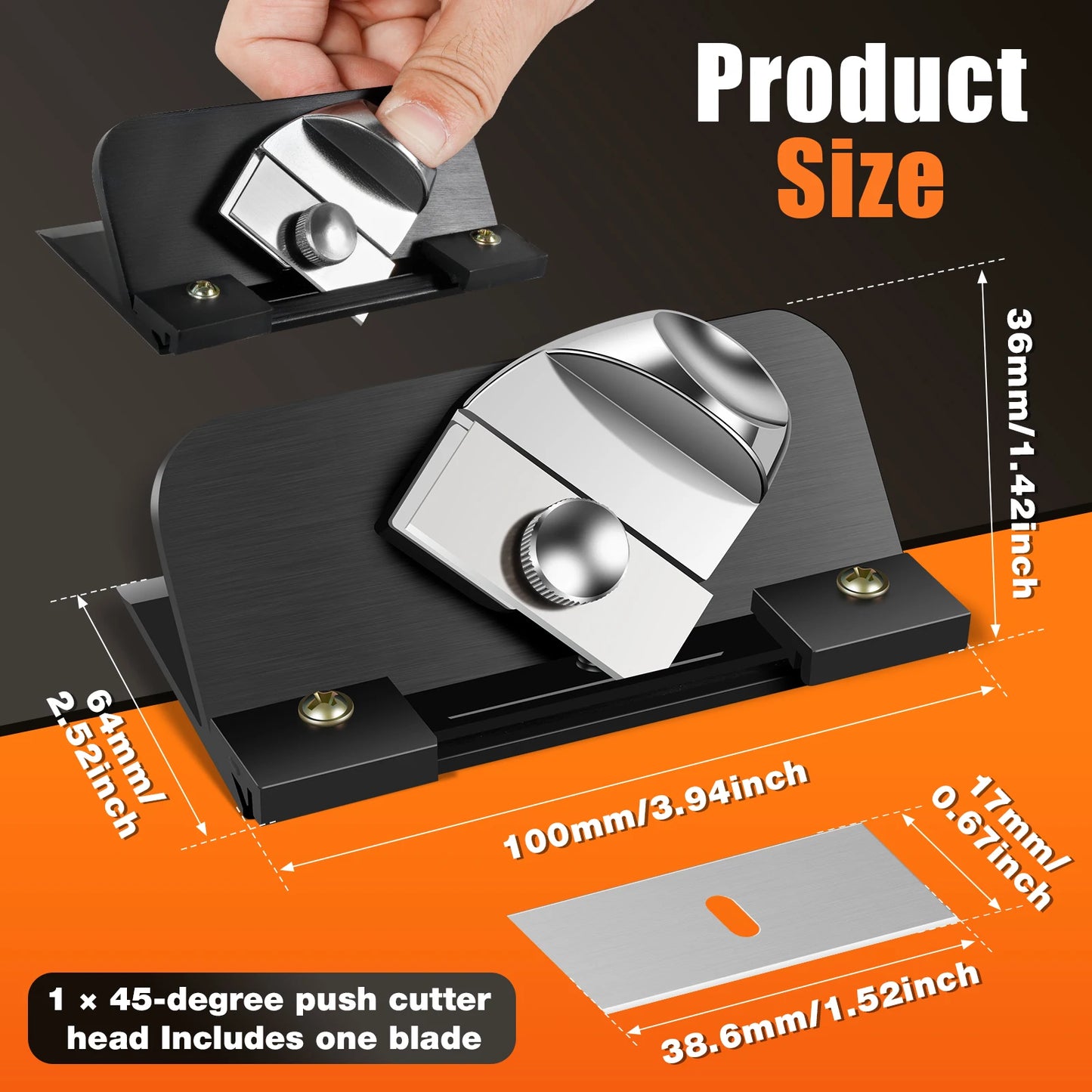 Retractable Mat Cutter 45° Bevel Blade Mat Board Cutting Adjustable Blade Depth Mat Cutting Tool for Framing Pictures Foam Board