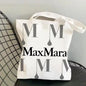 M-Max MaraS Brand Storage Bags Canvas Tote Bag Double-Sided Print Lightweight Shoulder Shopping Handbag for Daily Use