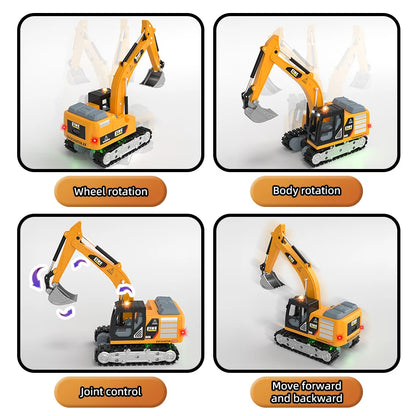 2026New Full-Scale Mini Excavator Tipper Truck 1:64 Remote Control Engineering Vehicle Mini Forklift Birthday Gift Toy RC Trucks