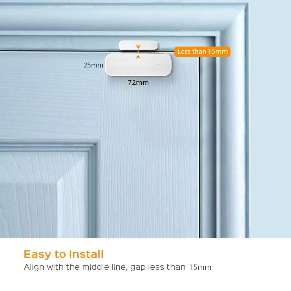 1PCS 2PCS 3PCS 4PCS 10PCS 15PCS Zigbee Door Sensor Window Magnetic Sensor Detector Home Door Sensor Need Tuya Zigbee Gateway Hub