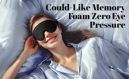 Sleep Mask ,Blackout Eye Masks for Sleep - 3D Breathable Soft Comfortable Eye Mask With Noise-cancelling earplugs