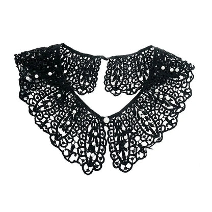 New Fashion Mini Cape Shawl Wrap Decoration Neck Ruff Detachable Lapel Half Shirt Lace Fabric Neckline Fake Collar