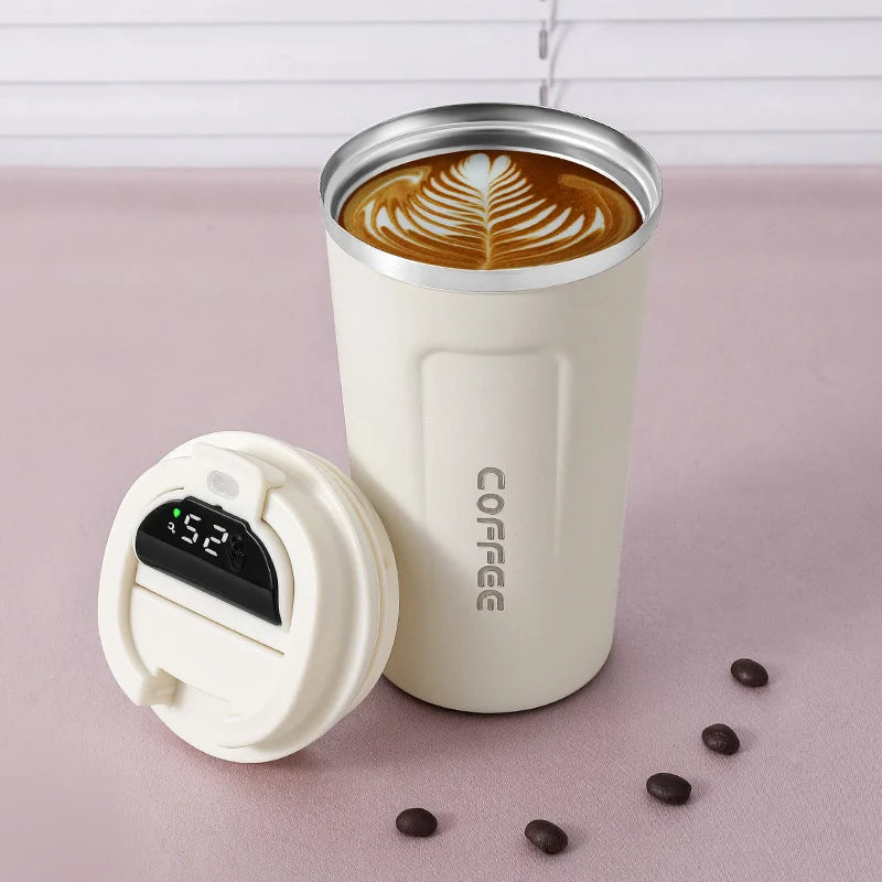 510ML Intelligent LED Temperature Display Stainless Steel Coffee Cup Temperature Measure Insulation Outdoor Car Portable Cup