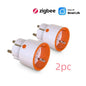 Tuya Zigbee EU Plug 16A Smart Home Voice Control Energy Monitoring Child Lock Schedule Timer Power Socket for Alexa Google Home