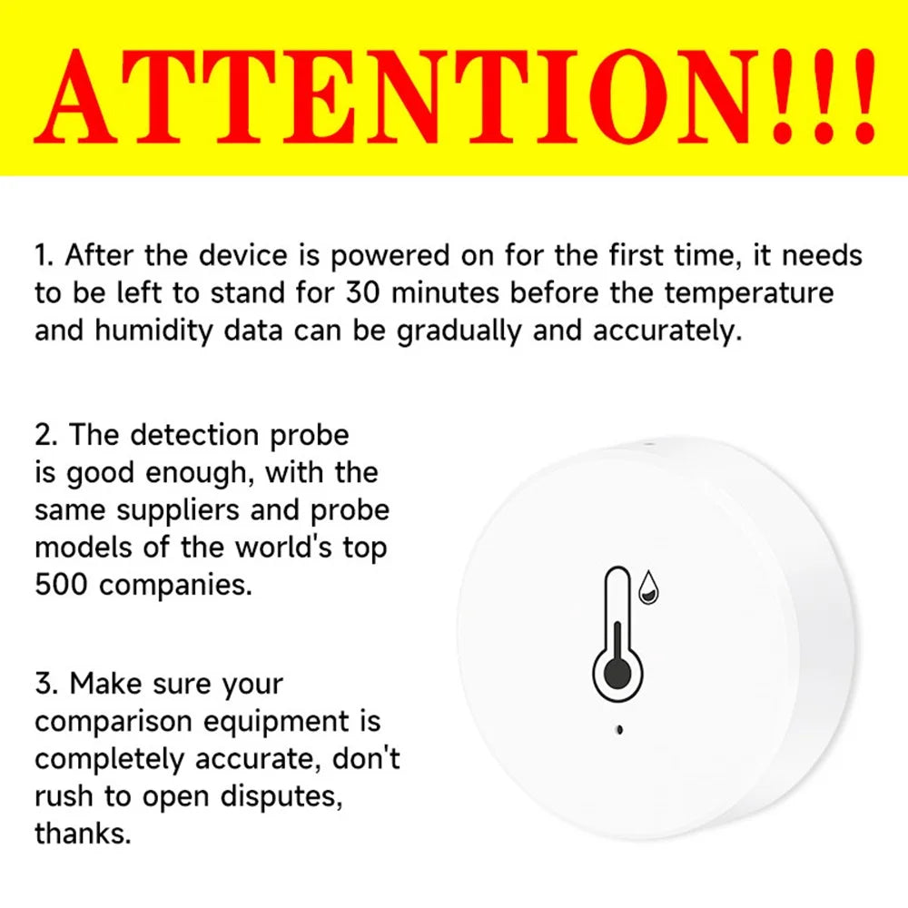 Tuya Smart ZigBee Temperature And Humidity Sensor Battery Powered Indoor Mini Hygrometer Work With Alexa Google Home