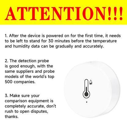 Tuya Smart ZigBee Temperature And Humidity Sensor Battery Powered Indoor Mini Hygrometer Work With Alexa Google Home