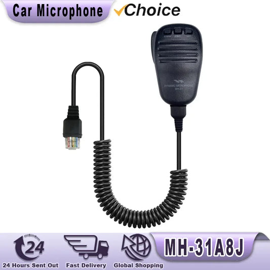 Car Portable Microphone MH-31A8J Microphone for FT-817ND FT-857D FT-897D FT-450D FT-900/AT FT-818 FT-891 Walkie Talkie MH-31
