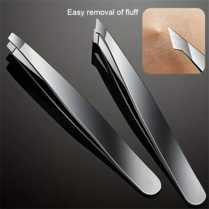 1/4 Pcs Professional Beauty Tool Eyebrow Tweezers Set Stainless Steel Eyebrow Forceps Set For Facial Hair Inward Growing women