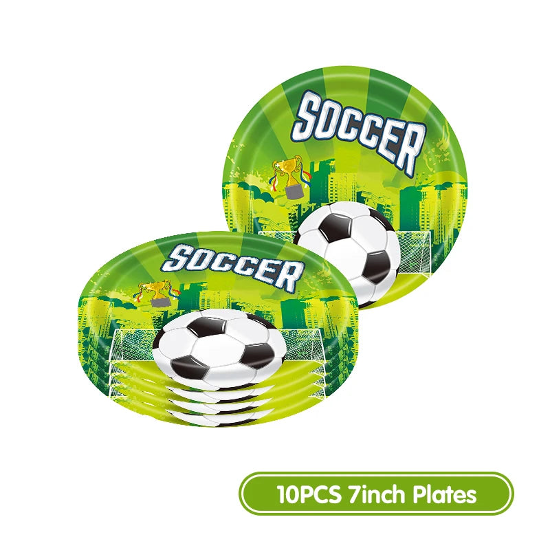 Football Birthday Decoration Party Supplies Tableware Balloons Set Candy Gift Boxes Football Birthday Gifts Kids Birthday Favors