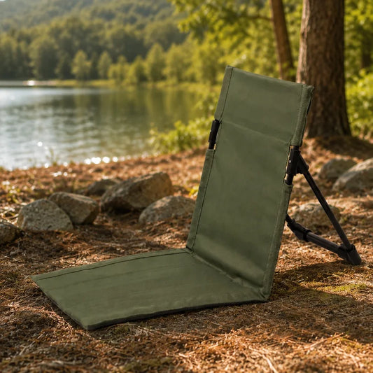 Lightweight Fold-Up Aluminum Camping Seat for Outdoor Travel, Fishing, and Beach Relaxation
