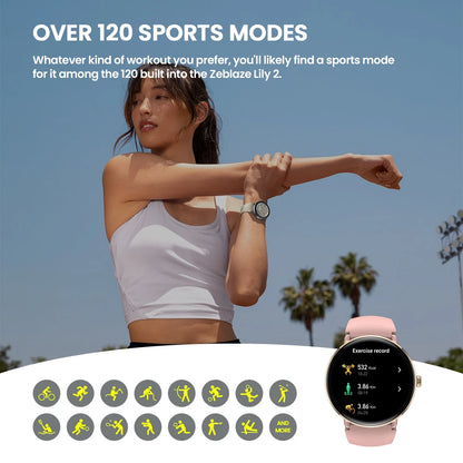 New 2025 Zeblaze LILY 2 Voice Calling Female Smartwatch Double Strap 1.2" HD AMOLED Display Health Monitoring Sports Smart Watch