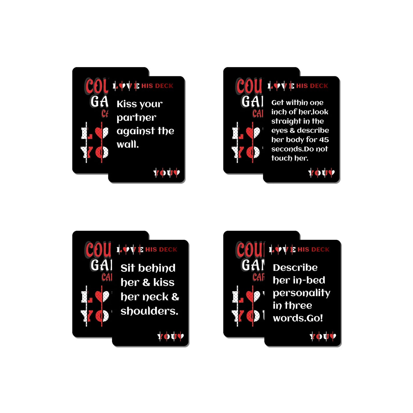 1Deck Couple Game Card - Challenge Cards for Couples, Night Date Bedroom Leisure Entertainment Game Card