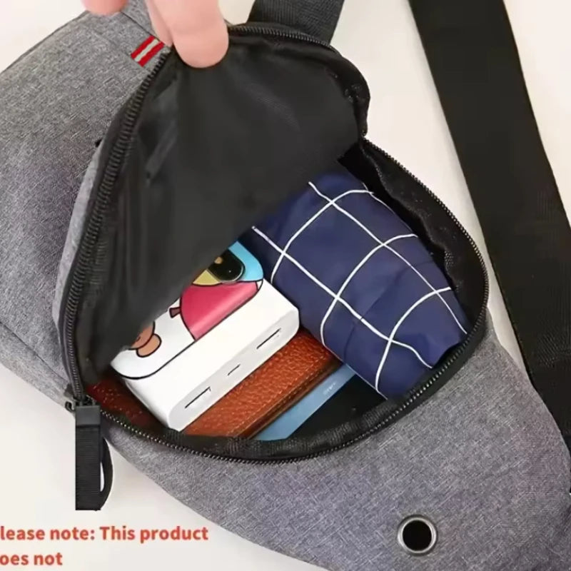 Adjustable chest bag for both men and women, one shoulder diagonal cross single shoulder bag, Oxford cloth chest bag