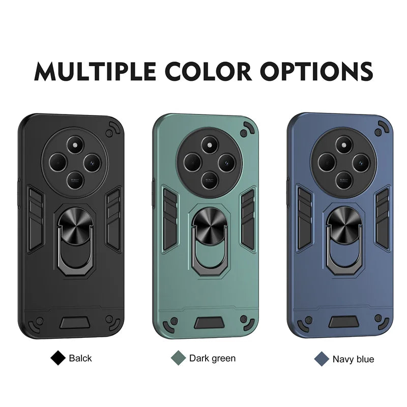 For Xiaomi Poco C75 4G Case Camera Protect Shockproof Armor Funda for PocoC75 Poko Little C75 C 75 4G Magnetic Holder Ring Cover